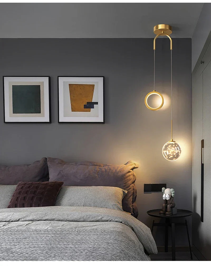 Moderne LED-Pendelleuchte – 2-Wege Innenhängelampe für Wohnzimmer, Schlafzimmer, Esstisch mit einstellbaren 3 Lichtfarben