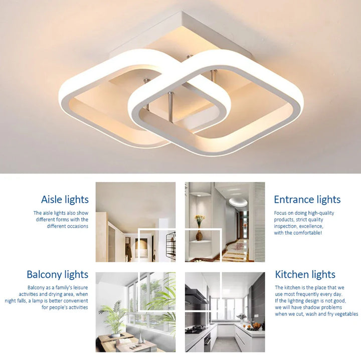 Decken-Kronleuchter LED Flur Deckenlampe für Küche Schlafzimmer Wohnzimmer Balkon Ganglampe Wohnkultur Foyer Spotlights