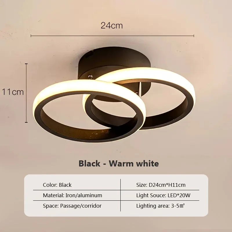 Moderne LED-Deckenleuchte - Dimmbares Innenbeleuchtungsgerät für Flur, Treppen, Foyer, Balkon und Schlafzimmer