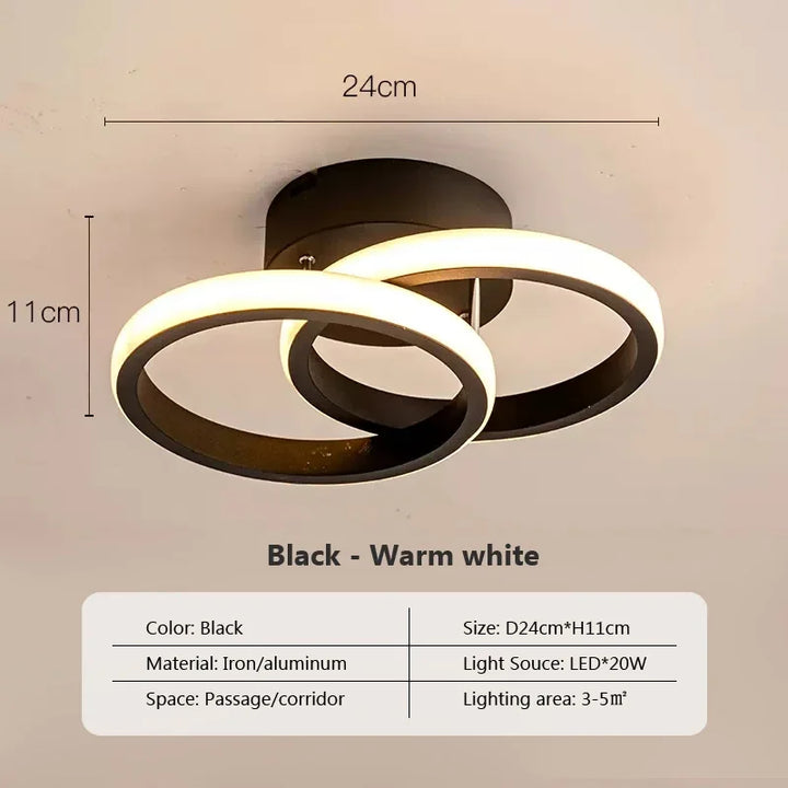 Moderne LED-Deckenleuchte - Dimmbares Innenbeleuchtungsgerät für Flur, Treppen, Foyer, Balkon und Schlafzimmer