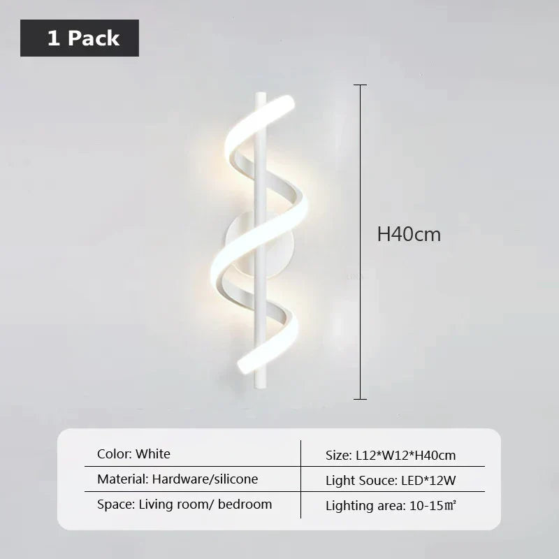 Zeitgenössische LED-Wandleuchte - Schlankes nordisches Design für Schlafzimmer, Wohnzimmer und mehr