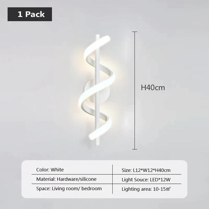Zeitgenössische LED-Wandleuchte - Schlankes nordisches Design für Schlafzimmer, Wohnzimmer und mehr