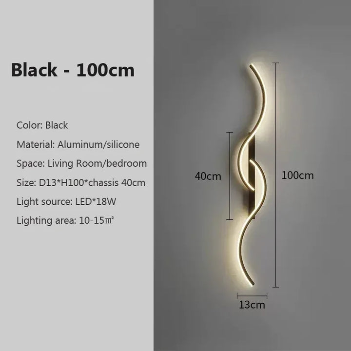 Moderne LED-Wandlampe – Zeitgenössische Wandleuchte für Wohnzimmer, Schlafzimmer, Esszimmer und Flur – Auf- & Abbeleuchtung, dimmbar, Touch-Schalter, Innendekoration