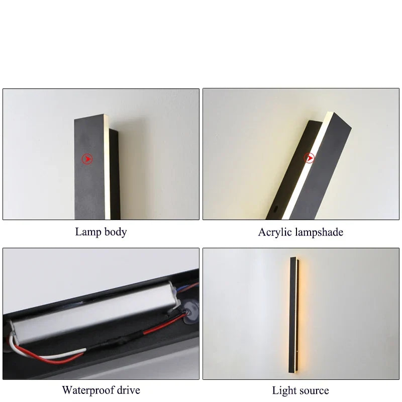 LED Lange Wandlampe Wasserdicht IP65 Außen