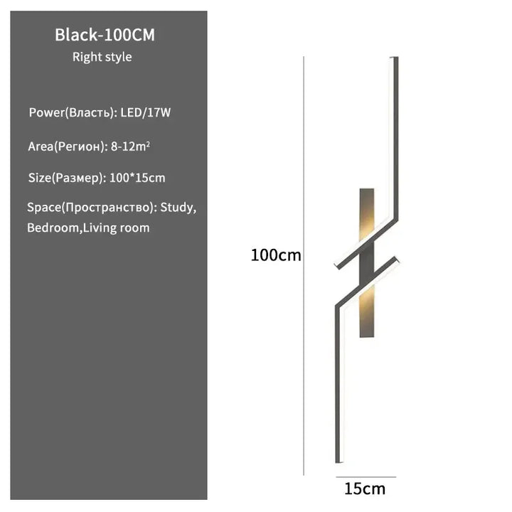Moderne kreative Streifen-LED-Wandlicht minimalistisches Schlafzimmer Nachttisch-Wandlampen-LED-Lampen Wohnzimmer TV Sofa Hintergrund Wandlampe