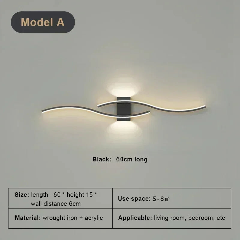 Moderne LED Wandleuchte – Dimmbare Auf- und Abwärts Wandleuchte für Schlafzimmer, Wohnzimmer und Innenräume