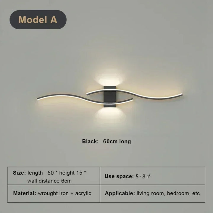 Moderne LED Wandleuchte – Dimmbare Auf- und Abwärts Wandleuchte für Schlafzimmer, Wohnzimmer und Innenräume
