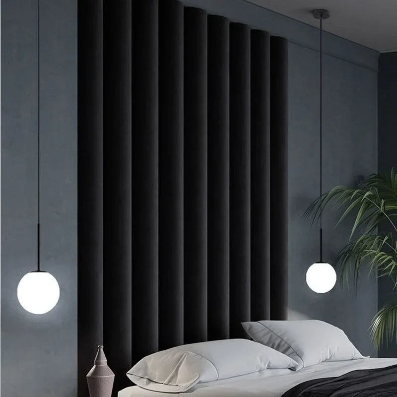 Moderne Glasballen-Hängeleuchte – Dekorative nordische Leuchte für Esszimmer, Schlafzimmer und Bar