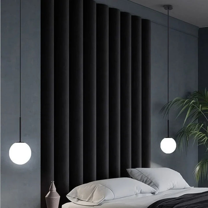 Moderne Glasballen-Hängeleuchte – Dekorative nordische Leuchte für Esszimmer, Schlafzimmer und Bar