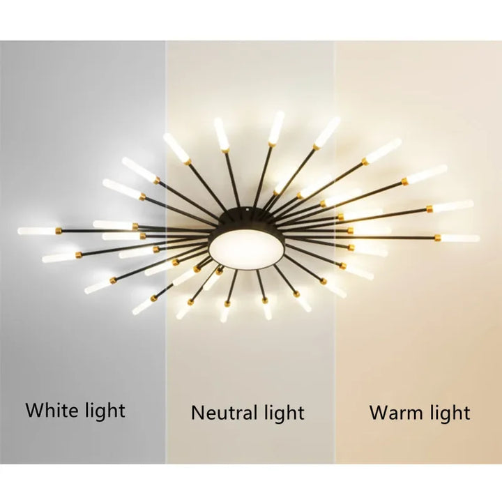 LED Nordic Feuerwerk Decken Kronleuchter - Modernes Innenleuchtene Fixture