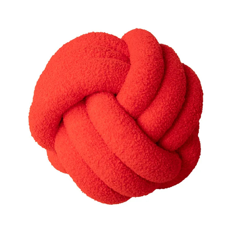 Wurfkissen - Gemütlich - Handgeknüpfter Ball - Schaffell