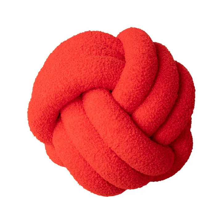 Wurfkissen - Gemütlich - Handgeknüpfter Ball - Schaffell