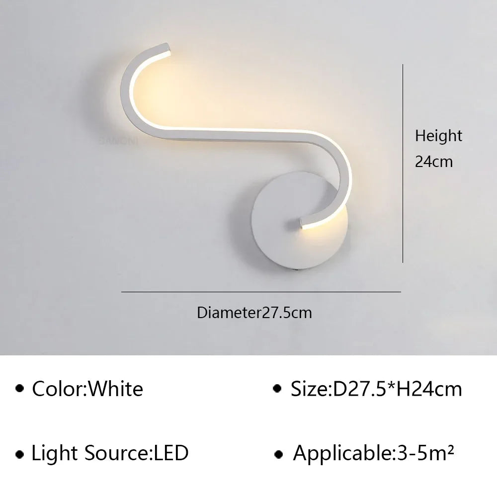 Moderne LED Wandleuchte Nachttisch Sconces - Wohnkultur Beleuchtungseinrichtung für Wohnzimmer, Schlafzimmer, Hotel