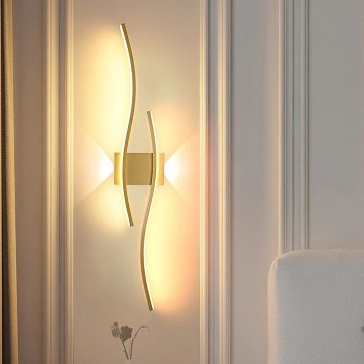 Moderne Minimalistische LED Streifen Wandleuchte – Dimmbare Wandleuchte für Wohnzimmer, Schlafzimmer, Restaurant und Badezimmer