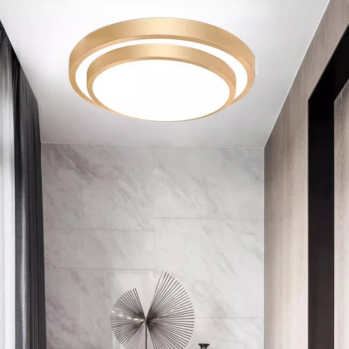 Moderne LED-Deckenleuchte - Doppelschichtige runde Aluminiumfernbedienungslampe für Schlafzimmer, Esszimmer, Wohnzimmer Dekor