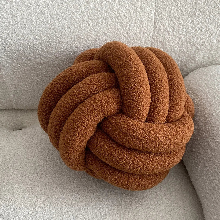 Nordic Bouclé Abstract Kissen – Minimalistisches Plüschkissen