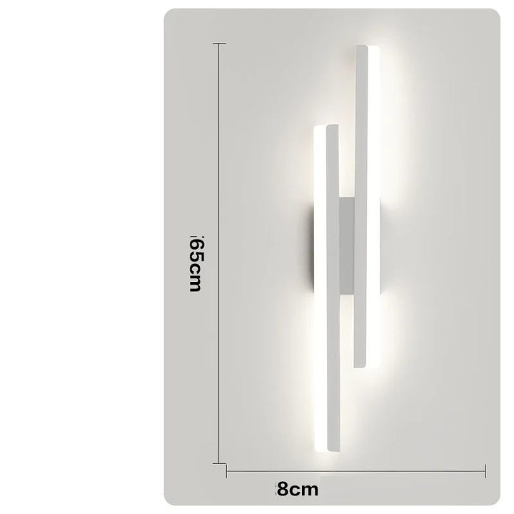 Moderne LED-Wandlampe mit Kupferrohr und Acrylschirm