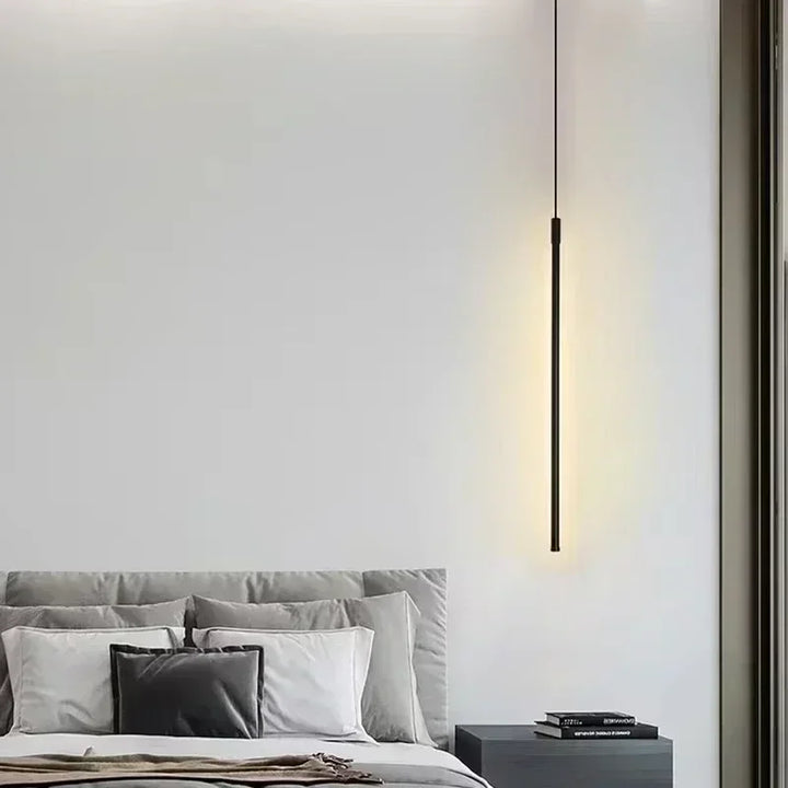 Moderne LED Pendelleuchte für Esszimmer, Schlafzimmer & Wohnzimmer – Berührungsschalter, Aluminium Hängeleuchte, Weiß & Schwarzer Lampenschirm
