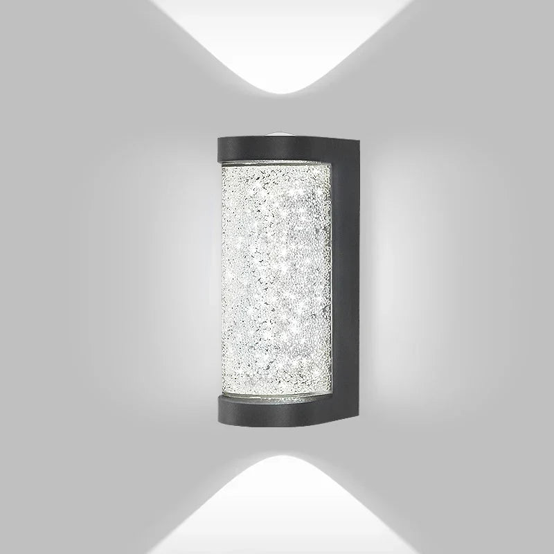 Moderne wasserdichte LED-Außenwandleuchte – Kristallwandeinbauleuchte für Garten, Terrasse und Eingangsbbeleuchtung