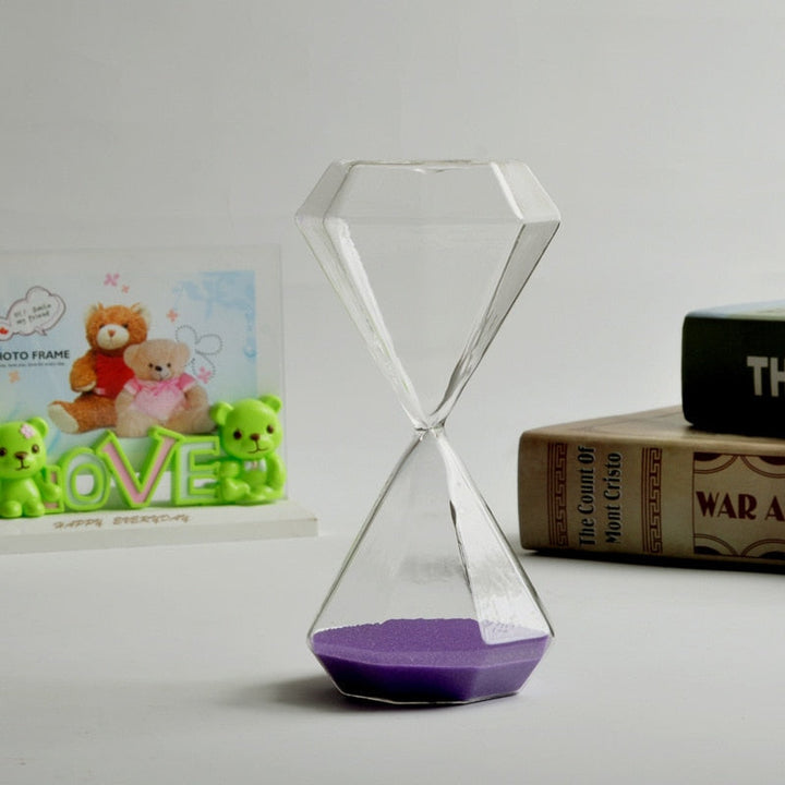 5–60 Minuten Diamant-Stundenglas, Sanduhr, Sanduhr, Kindergeschenk, Sanduhr, Wohnraumdeko, erhältlich in mehreren Farbausführungen