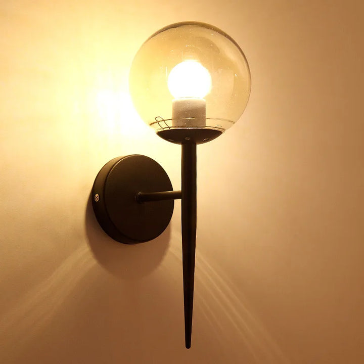 Moderne Minimalistische LED Wandleuchte – Europäische Stil Glas Wandleuchte für Wohnzimmer, Schlafzimmer und Nachttisch
