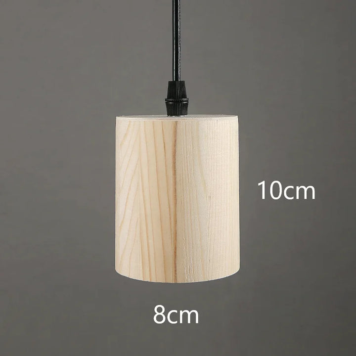 Moderne Holz-Pendelleuchte – Nordic Style Massivholzlampe für Wohnzimmer, Schlafzimmer, Bar und Restaurant, E27 Lampenfassung