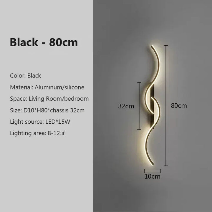 Moderne LED-Wandlampe – Zeitgenössische Wandleuchte für Wohnzimmer, Schlafzimmer, Esszimmer und Flur – Auf- & Abbeleuchtung, dimmbar, Touch-Schalter, Innendekoration