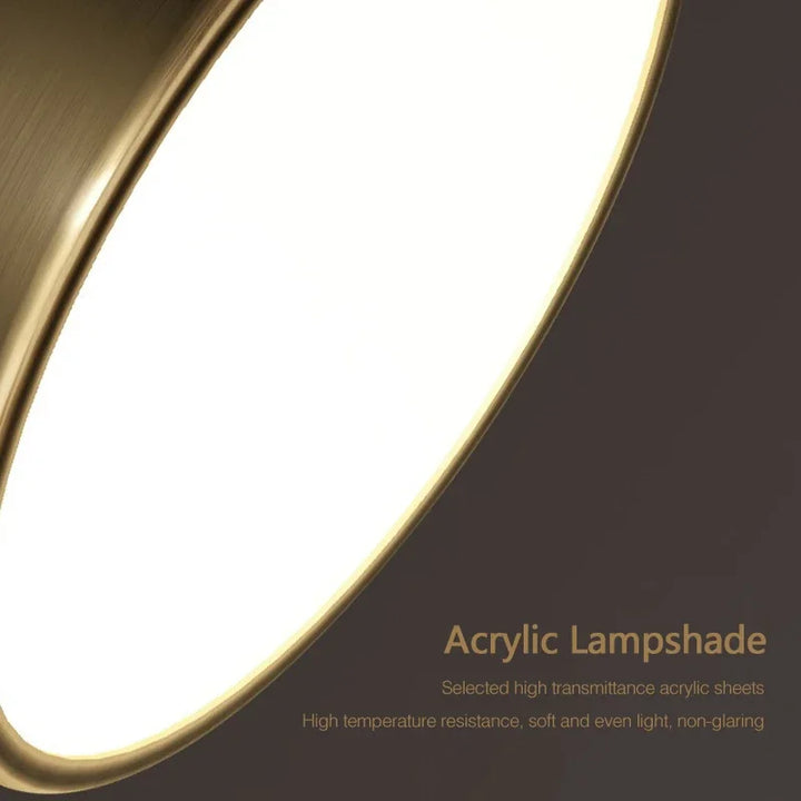 Moderne LED-Deckenleuchte – Drehbare Kupferlampe für Wohnzimmer, Schlafzimmer, Flur und Restaurant, sanfte Beleuchtung für die Wohnkultur