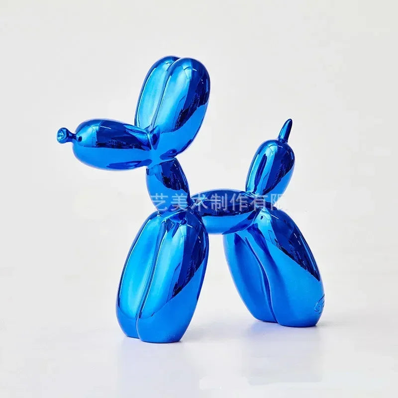 Nordic Balloon Dog Skulptur Harz Tier Ornament Kunstskulpturen und Figuren Bastel Heimdekoration Raum Schreibtisch Zubehör