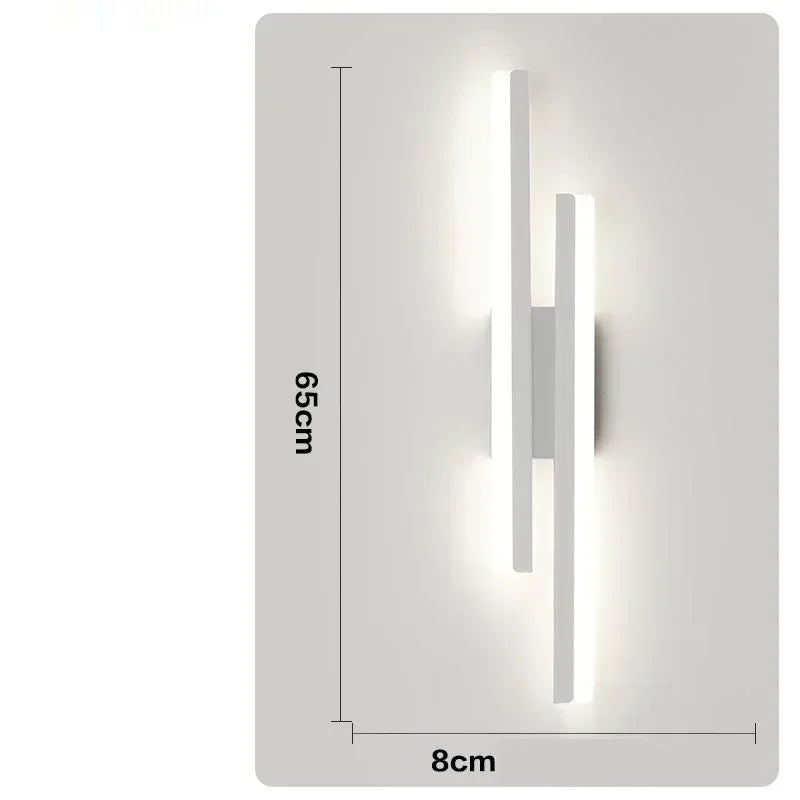 LED Schlafzimmer Wandlampe Wand Acryl Lampenschirm Innenbeleuchtung für Wohnzimmer Flur Lichtarmatur 50cm 16W