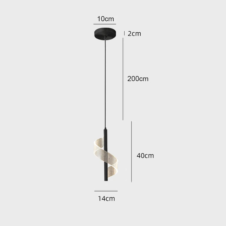 Nordic LED Pendelleuchte – Moderne Hängelampe für Wohnzimmer, Schlafzimmer, Esstisch und Flur – Goldene Acrylschirm, Innenraumdekoration