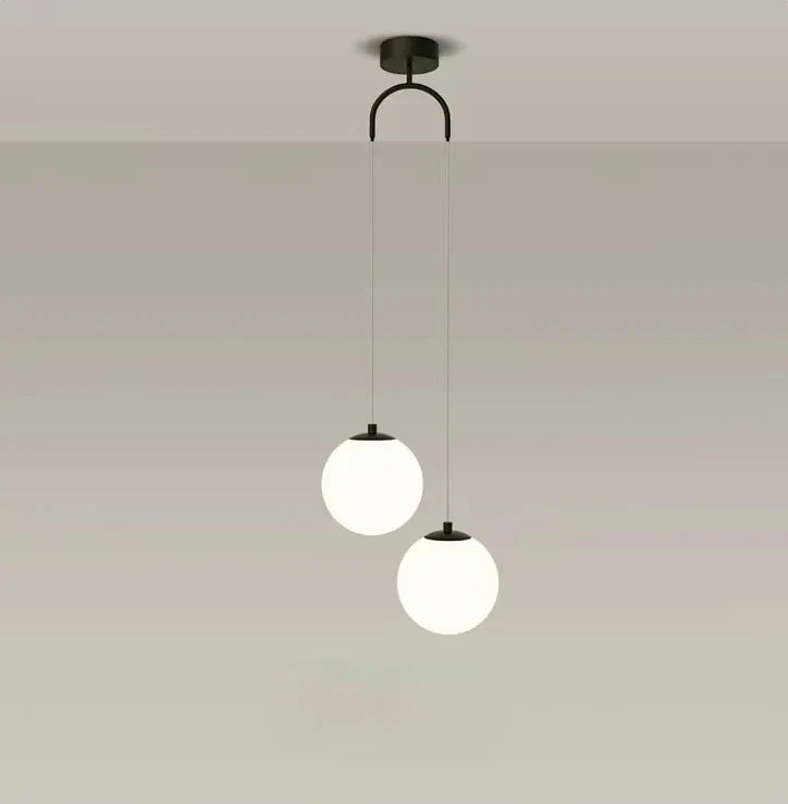 Moderne Glas LED Pendelleuchte – Nordischer Stil Hängeleuchte für Wohnzimmer, Schlafzimmer, Restaurant und Bar, 220V AC, Innenbeleuchtung Einbauleuchte