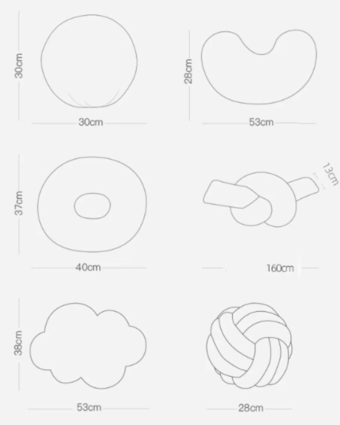 Nordic Bouclé Abstract Kissen – Minimalistisches Plüschkissen