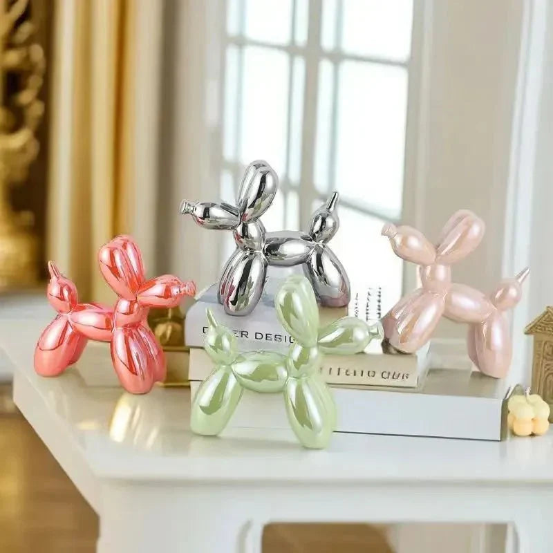 Keramische glänzende Ballonhund Ornamente