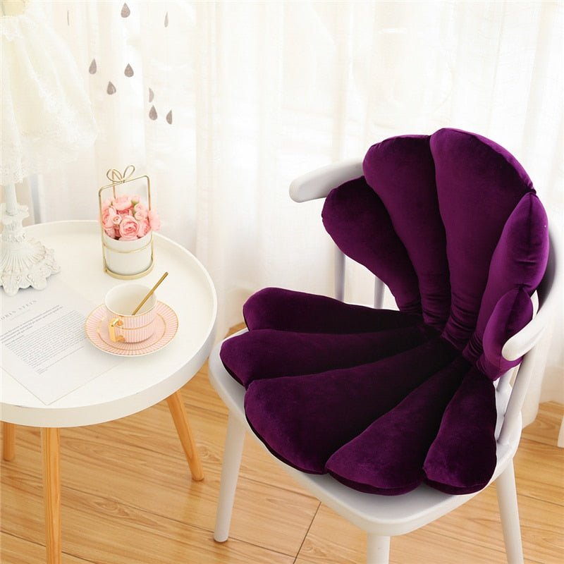 Chic Samt Muschelkissen - Luxuriöses und Stilvolles Kissen für das Wohnzimmer, Schlafzimmer