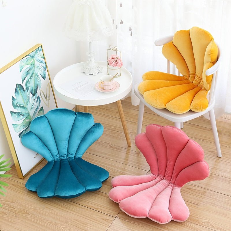 Chic Samt Muschelkissen - Luxuriöses und Stilvolles Kissen für das Wohnzimmer, Schlafzimmer