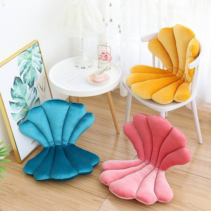 Chic Samt Muschelkissen - Luxuriöses und Stilvolles Kissen für das Wohnzimmer, Schlafzimmer