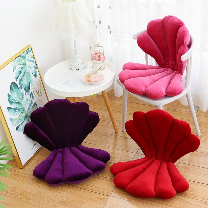 Chic Samt Muschelkissen - Luxuriöses und Stilvolles Kissen für das Wohnzimmer, Schlafzimmer