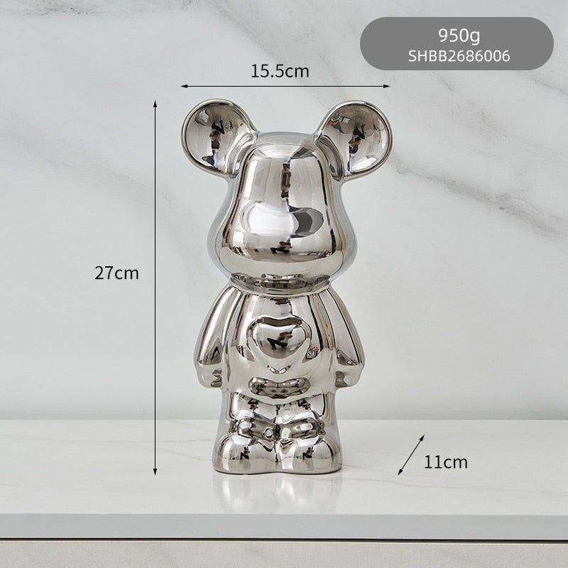 Bunte Keramikbär Skulptur und Statue Sparschwein Tischornament