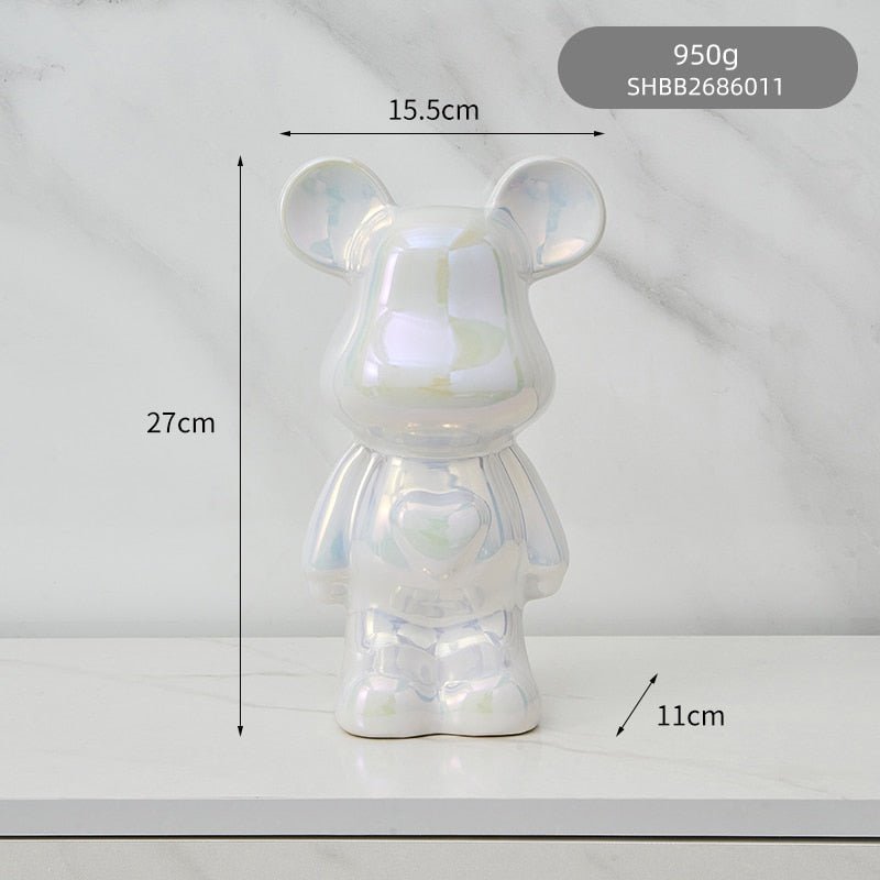 Bunte Keramikbär Skulptur und Statue Sparschwein Tischornament