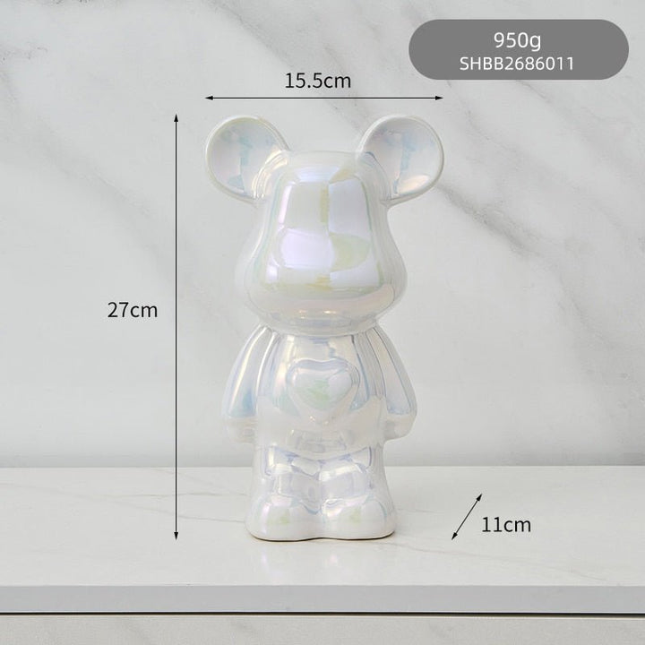 Bunte Keramikbär Skulptur und Statue Sparschwein Tischornament