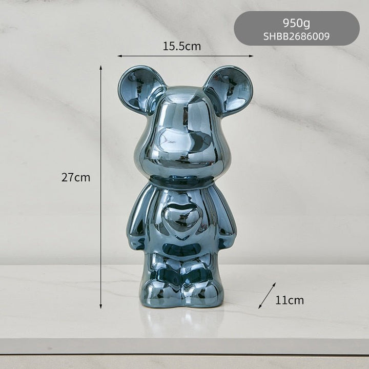 Bunte Keramikbär Skulptur und Statue Sparschwein Tischornament