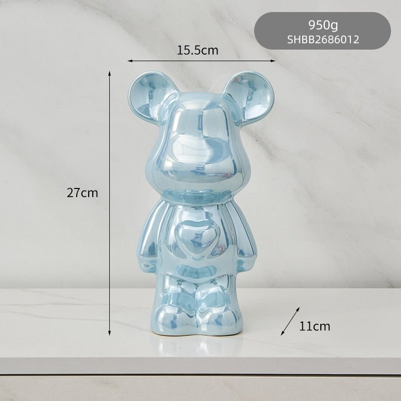 Bunte Keramikbär Skulptur und Statue Sparschwein Tischornament