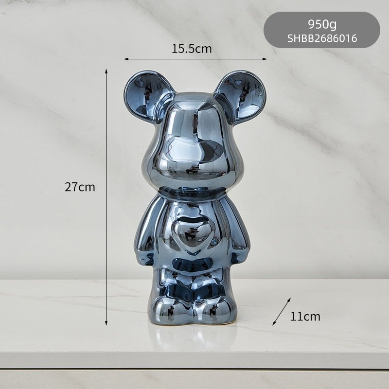 Bunte Keramikbär Skulptur und Statue Sparschwein Tischornament