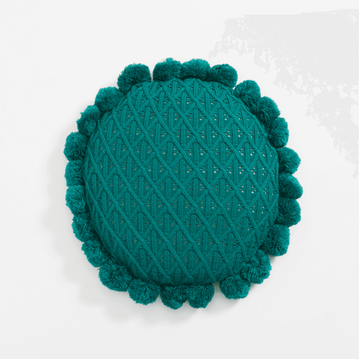 Süße Pom Pom Quaste Runde Kissen