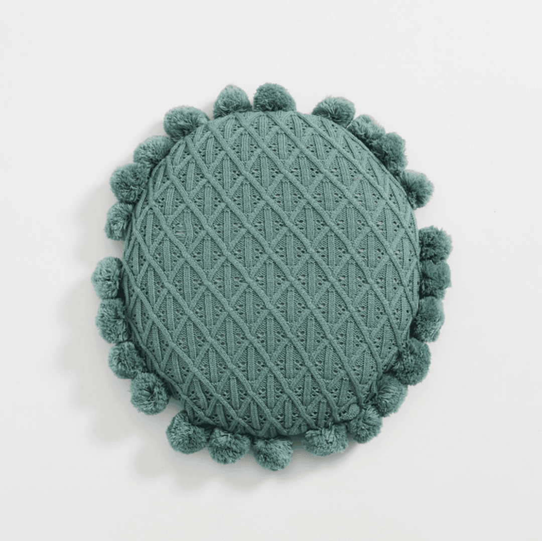 Süße Pom Pom Quaste Runde Kissen
