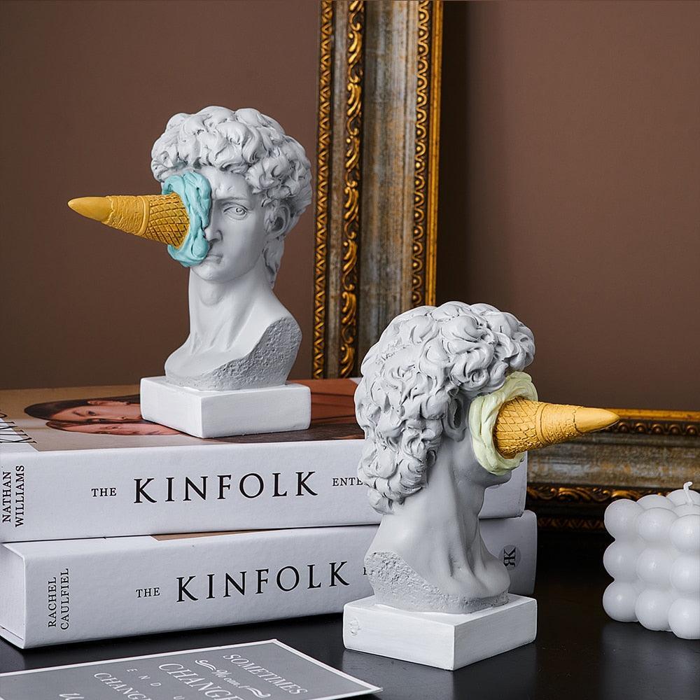 Figure Face Eiscreme Kunst Skulptur
