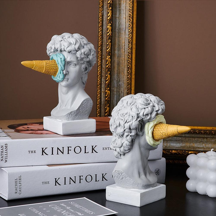 Figure Face Eiscreme Kunst Skulptur