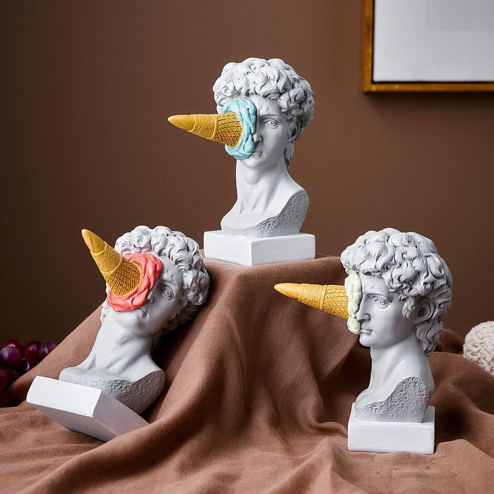 Figure Face Eiscreme Kunst Skulptur