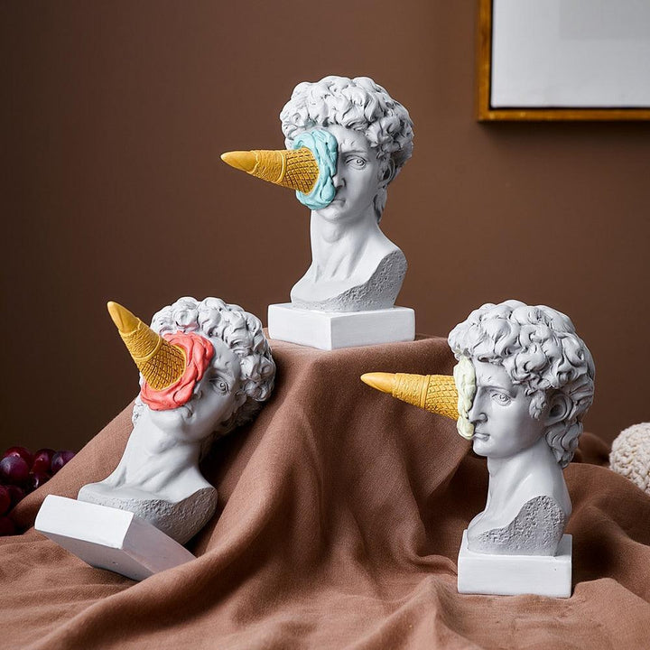 Figure Face Eiscreme Kunst Skulptur